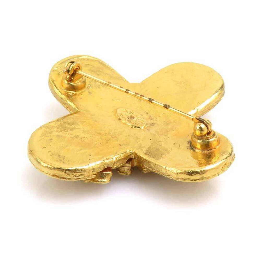 CHANEL Authentic Gold Logo Brooch - Picture 4 of 14